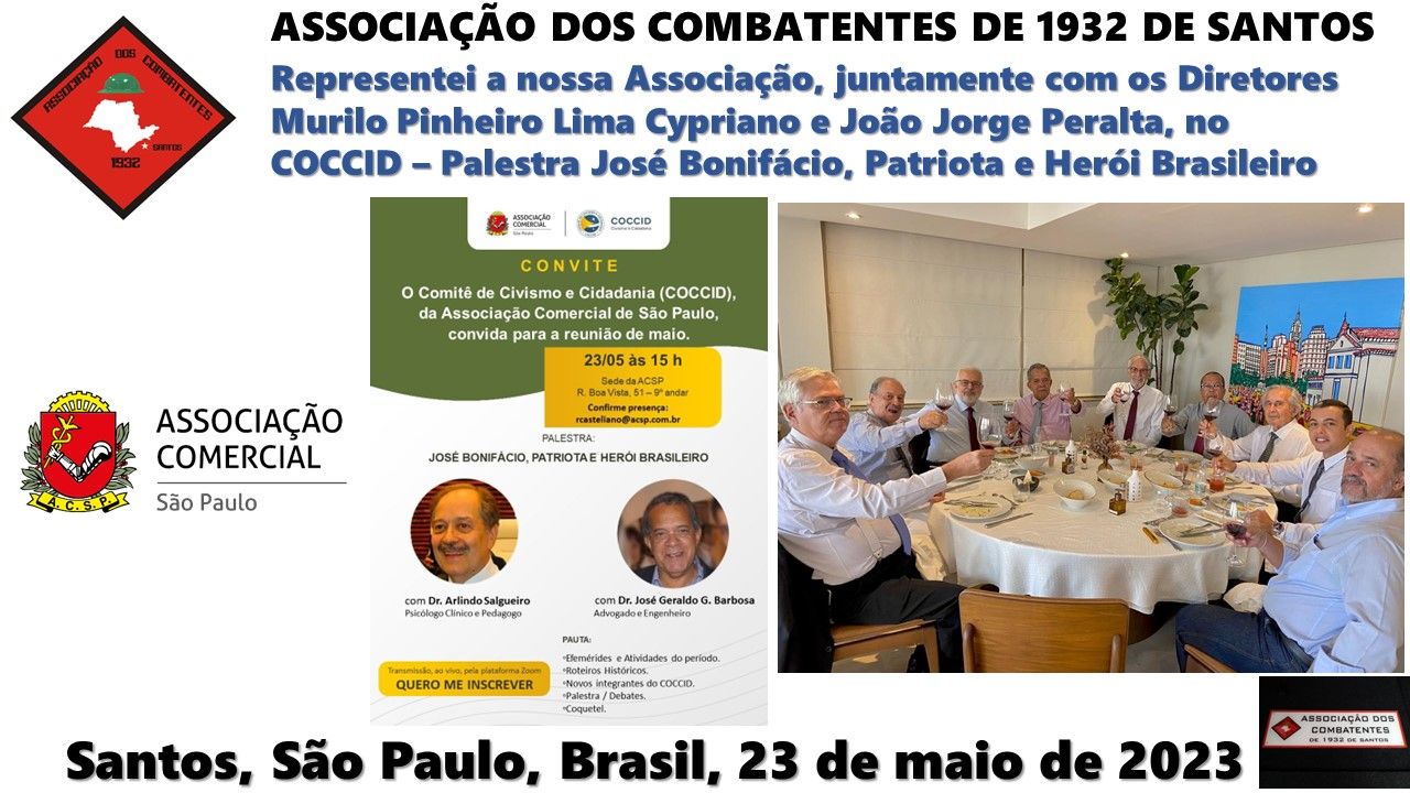 COCCID - Palestra José Bonifácio , Patriota e Herói Brasileiro